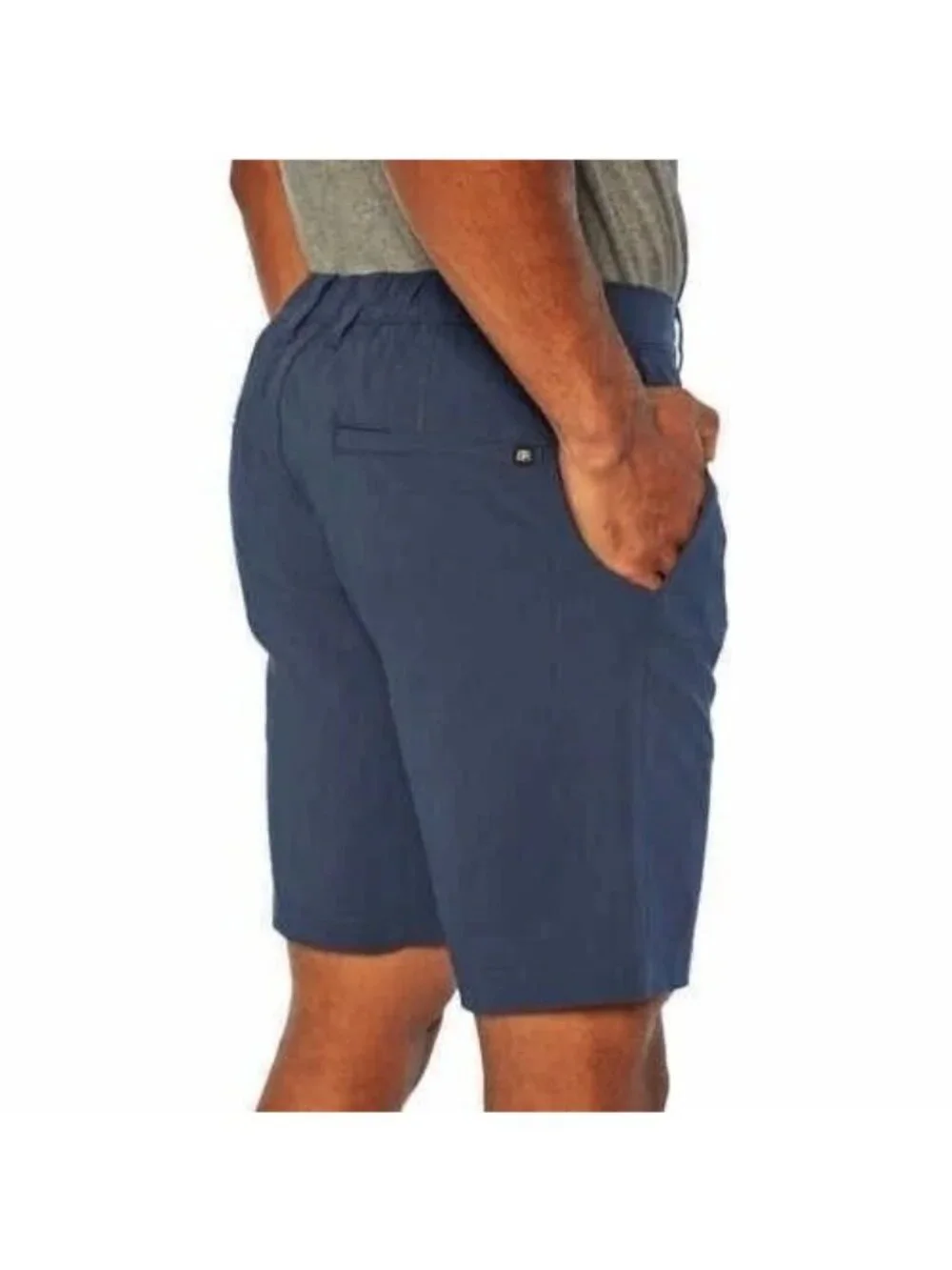 NWT Banana Republic Men's 36 Navy Blue Stretch Shorts Flat Front Casual J1975